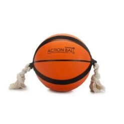 Beeztees Basketbal Action Met Touw Oranje Dia Bal 24 Cm