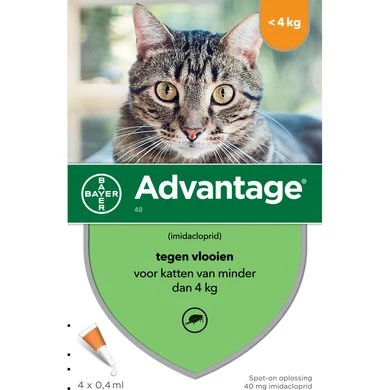 Advantage 40 Spot-On Kat <4kg 4pip 3 Advantage 40 Spot-On Kat <4kg 4pip