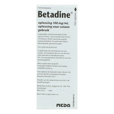Betadine Oplossing 500ml 6 Betadine Oplossing 500ml - Afbeelding 4