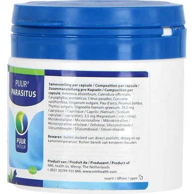 Puur Natuur Parasitus / Parasiet Balans Hond/Kat 60caps 4 Puur Natuur Parasitus / Parasiet Balans Hond/Kat 60caps - Afbeelding 2