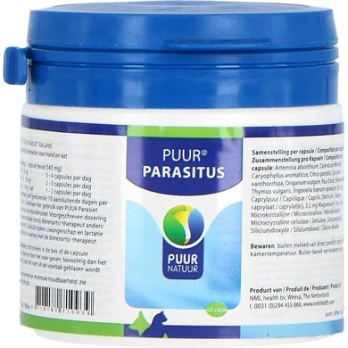 Puur Natuur Parasitus / Parasiet Balans Hond/Kat 60caps 3 Puur Natuur Parasitus / Parasiet Balans Hond/Kat 60caps