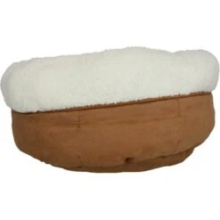 All For Paws Lambswool Donut Bed Tan