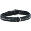 Duvo+ Crystal Chic Kunstleer Halsband Zwart 39-47cm/24mm -Huisdierbenodigdheden agradi 44407875.8d2d03