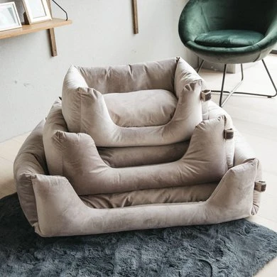 Kentucky Hondenbed Velvet Beige 6 Kentucky Hondenbed Velvet Beige - Afbeelding 4