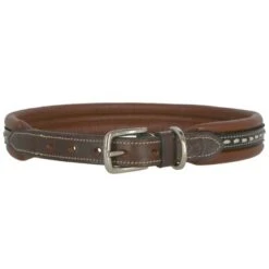 PÉNÉLOPE Pénélope Halsband Point Sellier Leer Havana 60cm