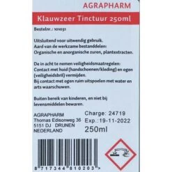 Agrapharm Klauwzeer Tinctuur 250ml 8 Agrapharm Klauwzeer Tinctuur 250ml -Huisdierbenodigdheden agradi 70005281 3.f1d6c0