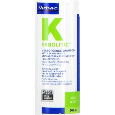 Virbac Sebolitic Huidverzorgende Shampoo Hond/Kat 200ml 4 Virbac Sebolitic Huidverzorgende Shampoo Hond/Kat 200ml - Afbeelding 2