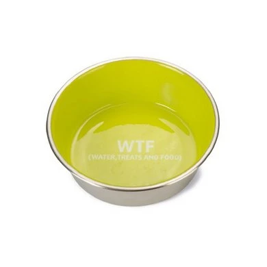 Beeztees Hondenvoerbak WTF RVS Groen 20cm 3 Beeztees Hondenvoerbak WTF RVS Groen 20cm