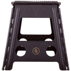 BR Opstapkrukje Kunststof Opvouwbaar Zwart 29x22x39cm