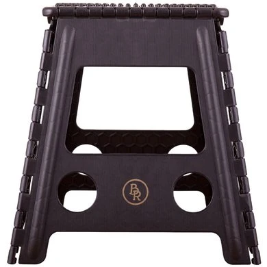 BR Opstapkrukje Kunststof Opvouwbaar Zwart 29x22x39cm 3 BR Opstapkrukje Kunststof Opvouwbaar Zwart 29x22x39cm