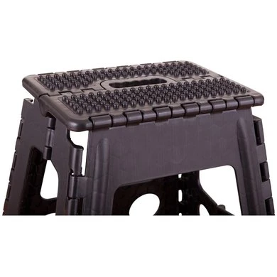 BR Opstapkrukje Kunststof Opvouwbaar Zwart 29x22x39cm 5 BR Opstapkrukje Kunststof Opvouwbaar Zwart 29x22x39cm - Afbeelding 3