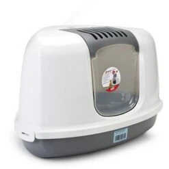 Savic Kattenbak Nestor Corner Grijs Wit 58x45x40cm