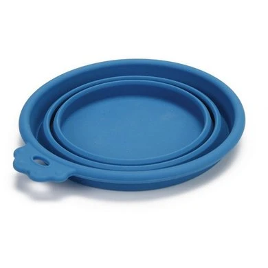 Beeztees Siliconen Inklapbare Eetbak Blauw 17x15cm 500ml 4 Beeztees Siliconen Inklapbare Eetbak Blauw 17x15cm 500ml - Afbeelding 2