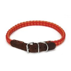 Beeztees Nylon Halsband Korda Rood Oranje 53-59cmx20mm