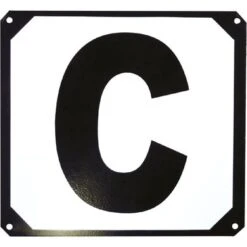 Hippotonic Dressuurletters Met Metalen Steun Zwart/Wit