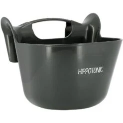 Hippotonic Voerbak Draagbaar Met Haken Zwart