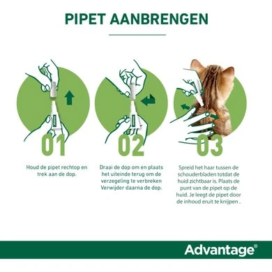 Advantage 40 Spot-On Kat <4kg 4pip 4 Advantage 40 Spot-On Kat <4kg 4pip - Afbeelding 2