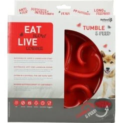 Eat Slow Live Longer Tumble Feeder Rood -Huisdierbenodigdheden hof 46148.44615e