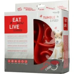 Eat Slow Live Longer Tumble Feeder Rood -Huisdierbenodigdheden hof 46149.ed0298