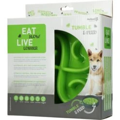 Eat Slow Live Longer Tumble Feeder Groen -Huisdierbenodigdheden hof 46173.cec666