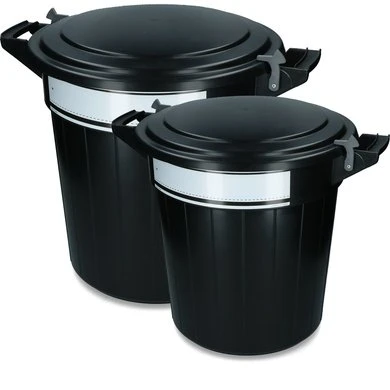 Agradi Voerton Met Deksel, Lock En Schrijflabel Zwart 4 Agradi Voerton Met Deksel, Lock En Schrijflabel Zwart - Afbeelding 2