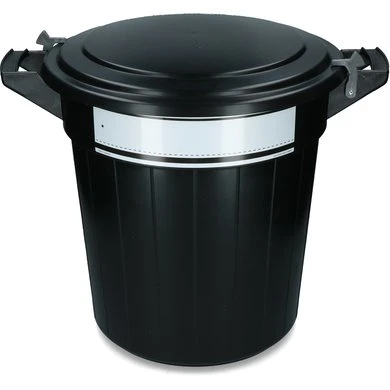 Agradi Voerton Met Deksel, Lock En Schrijflabel Zwart 3 Agradi Voerton Met Deksel, Lock En Schrijflabel Zwart