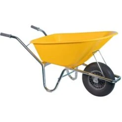 Hummer Bouwkruiwagen Basic Anti-lek Wiel Geel 100 L