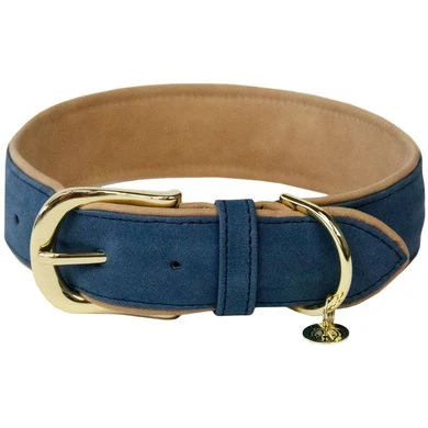 Kentucky Hondenhalsband Soft Vegan Leather Navy/Beige 6 Kentucky Hondenhalsband Soft Vegan Leather Navy/Beige - Afbeelding 4