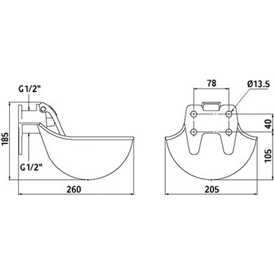 Kerbl Drinkbak Geemailleerd Lepel/borg Zwart 5 Kerbl Drinkbak Geemailleerd Lepel/borg Zwart - Afbeelding 3