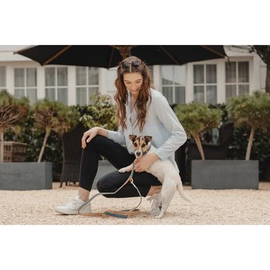 Kentucky Hondenhalsband Soft Vegan Leather Navy/Beige 11 Kentucky Hondenhalsband Soft Vegan Leather Navy/Beige - Afbeelding 9