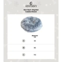 Kentucky Hondenbed Comfort Donut Grijs -Huisdierbenodigdheden kentucky size chart dog bed donut.76c026