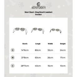 Kentucky Hondenbak Comfort Zwart -Huisdierbenodigdheden kentucky size chart dog bowl feeder.060642 2