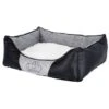 Kerbl Pluche Bed Chiara Strass Kroon Grijs/Zwart 42x32x18cm -Huisdierbenodigdheden kerbl 80360.5c888e