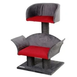 Kerbl Krabpaal Lounge Deluxe Grijs/Rood 70cm