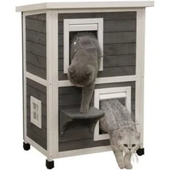 Kerbl Kattenhuis Family 57x55x80cm 9 Kerbl Kattenhuis Family 57x55x80cm -Huisdierbenodigdheden kerbl 8163930t.eb3399