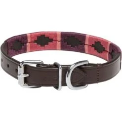 Kieffer Hondenhalsband Buenos Aires Bruin/Bordeaux/Roze -Huisdierbenodigdheden kieffer 538 b buenos aires hundehalsband dogcollar brown chrome 3.bb3af7