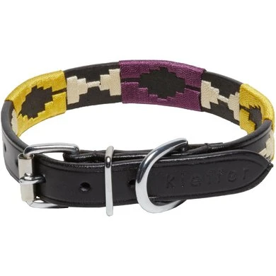 Kieffer Hondenhalsband Buenos Aires Zwart/Cream/Bordeaux 4 Kieffer Hondenhalsband Buenos Aires Zwart/Cream/Bordeaux - Afbeelding 2