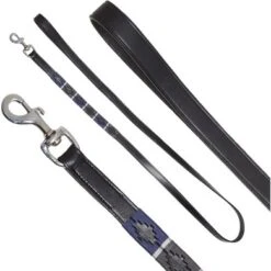 Kieffer Hondenriem Buenos Aires Zwart/Grijs/Blauw 160cm -Huisdierbenodigdheden kieffer 539 a buenos aires hundeleine doglead black chrome 1.e7dff9