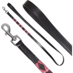 Kieffer Hondenriem Buenos Aires Zwart/Bordeaux/Roze 160cm -Huisdierbenodigdheden kieffer 539 b buenos aires hundeleine doglead black chrome 1.47d562