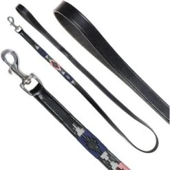 Kieffer Hondenriem Buenos Aires Zwart/Blauw/Roze 160cm -Huisdierbenodigdheden kieffer 539 d buenos aires hundeleine doglead black chrome 1.8e6884