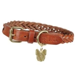 Digby & Fox By Shires Halsband Gevlochten Leder Tan