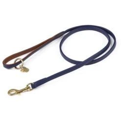 Digby & Fox Lijn Leer Navy 1,5cm 110cm