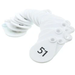 Nekplaatjes 51-75 Wit 25st