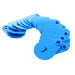 Nekplaatjes 1-25 Blauw 25st