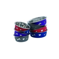 Weatherbeeta Dog Bowl Non-Slip Stainless Steel Silicone Bone Raspberry -Huisdierbenodigdheden wb 1001578008 1001578010 1001578002 1001578006 1001578005 1001578007 1001578009 1001578001 stacked.34def9