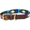 Weatherbeeta Halsband Polo Leer Cowdray Brown/Blauw/Blauw -Huisdierbenodigdheden wb 1001699000 cowdraybrownblueblue wb polo leather dog collar image hero null.0df718