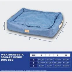 Weatherbeeta Dog Bed Square Denim Denim -Huisdierbenodigdheden wb weatherbeeta dog bed square denim.e4562d