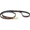 Weatherbeeta Hondenriem Polo Leer Beaufort Brown/Emerald/Roze/Blauw M